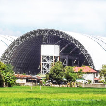 Grande extensão de design de aço abrigo de prédio de construção de arco de carvão galpão de armazenamento